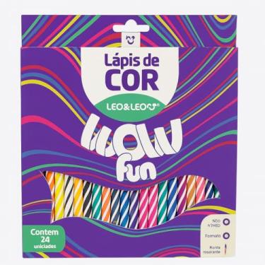 Imagem de LEO&LEO'S Lápis de Cor Wow Fun, 24 Unidades, Colorido, Ponta Reserante