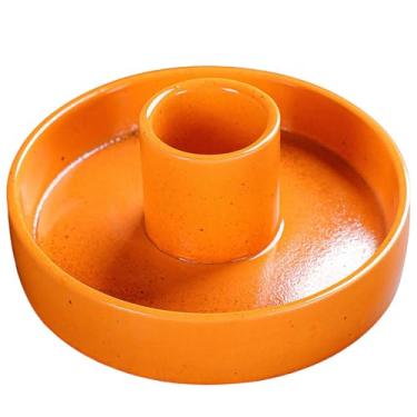 Imagem de Suporte Palo Santo, suporte de incenso de cerâmica, suporte de sálvia para ioga, meditação e limpeza energética, suporte exclusivo de incenso de cerâmica para palitos Palo Santo (laranja)