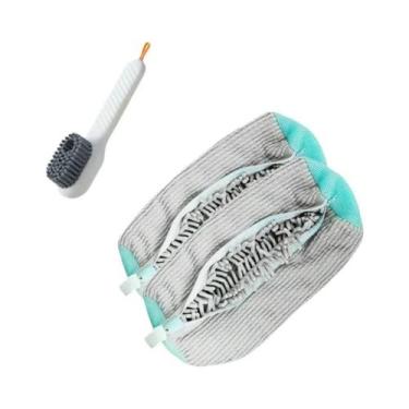 Imagem de Saco De Lavagem Para Tênis Com Zíper E Pelúcia Rica Para Máquina De La