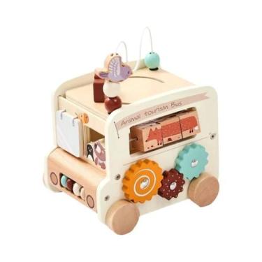 Imagem de Brinquedos Educativos Montessori Caixa De Atividades De Madeira Para B