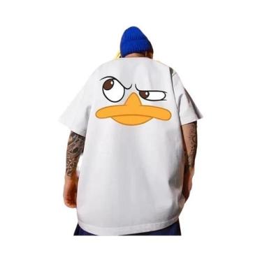 Imagem de Camiseta Masculina 8XL Com Estampa Vintage De Pato, Gola Redonda, Roup
