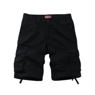 Imagem de Cargo Short Match Comfort para homens preto cinza tamanho L/32