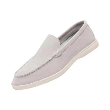 Imagem de Mocassins britânicos masculinos retro casual um pé casual versátil sap