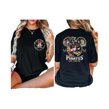 Imagem de Camiseta Família Mickey Amigos Disney Piratas Yo Ho a Pirate's Life Pa