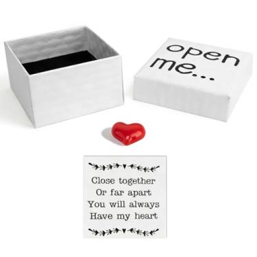 Imagem de Hying Presente I Love You para namorada namorado, mini caixa de presente de coração caixa de fósforos de presente de dia dos namorados com cartão de palavras doces para ela presentes de relacionamento