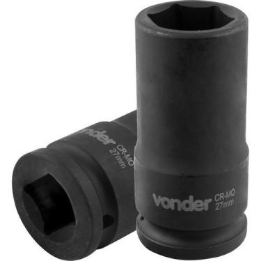Imagem de Soquete Sextavado Impacto Longo 3/4" 27mm Aço Cromo Vonder