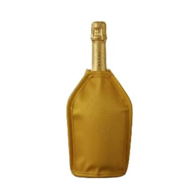 Imagem de Bolsa Térmica para Vinho e Espumante - Wine Cooler Portátil Com Compartimento de Gel - Mantém a Temperatura Ideal por até 2 Horas - Dourado
