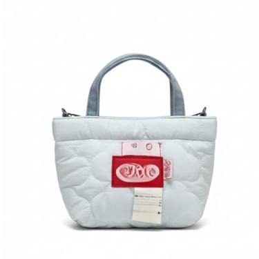 Imagem de Linda bolsa tiracolo portátil para mulheres pequena estilo fresco bolsa de ombro bolsa de transporte diário portátil, Azul, Bolsas de mão