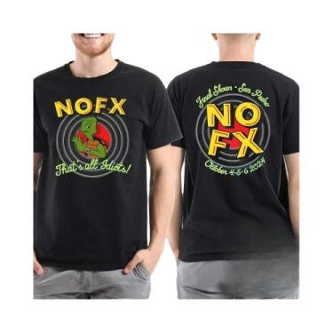 Imagem de Camiseta De Algodão Gráfica Unissex Da Banda De Rock NOFX Para Homens 
