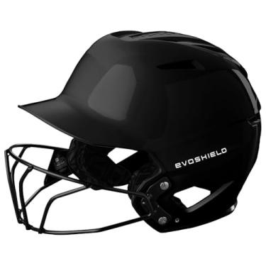 Imagem de EvoShield Capacete de rebatedor brilhante XVT 2.0 com máscara facial - Preto, Grande/GG