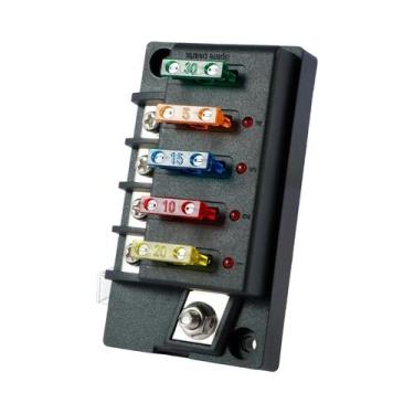Imagem de Bloco De Fusíveis À Prova d'Água 4/6 Vias 12V Com Indicador LED, Caixa