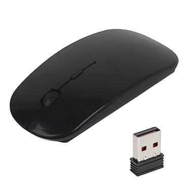 Imagem de Mouse Sem Fio, Mouse Sem Fio 2.4G Smart Slim Mouse Recarregável De Alta DPI Mouse De Economia De Energia Com Receptor USB Para Tablet De Computador Portátil De Escritório(Preto)
