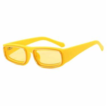 Imagem de Óculos de Sol Unissex em Cores Vibrantes, Estilo Punk, Proteção UV400, Ideais para Esportes ao Ar Livre, Corrida e Ciclismo, Cor Amarela.