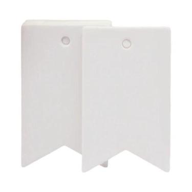 Imagem de Etiquetas De Presente De Papel Kraft Branco, 100 Peças, Etiquetas De E