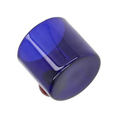 Imagem de Cryfokt Copo de café de Vidro Estilo Simples e Vintage Caneca de chá Resistente Ao Calor para Uso Doméstico e de Escritório (Azul)