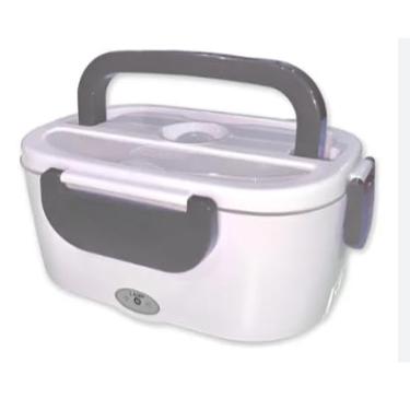Imagem de Marmita Elétrica Lunchbox Portátil Aquecedora de Alimentos 1.5L (branca/cinza)