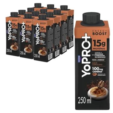 Imagem de YoPRO Energy Boost Cappuccino UHT – Kit com 12 Unidades – 250g cada – 15g de Proteína por Unidade