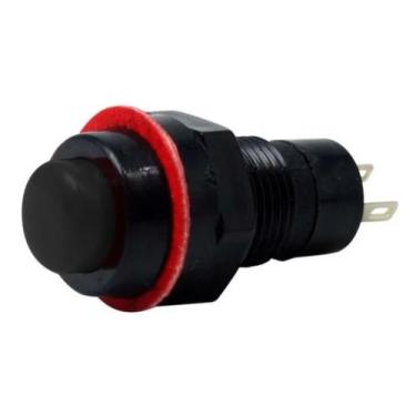 Imagem de 50 Peças- Chave Push Button Ds-211 Com Trava Preta Promoção - Mx