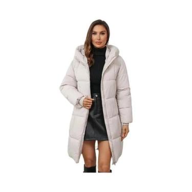 Imagem de Parka Feminina Longa De Algodão Com Isolamento Térmico Para Outono E I
