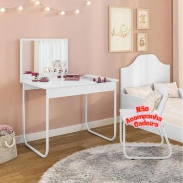 Imagem de Penteadeira Infantil Tubular com Espelho e Compartimento Organizacional