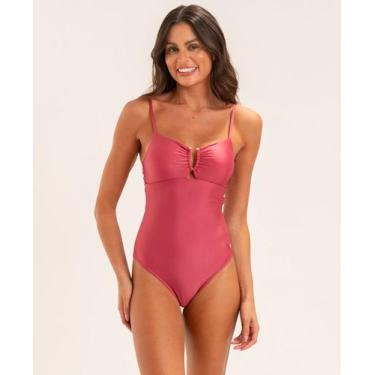 Imagem de Maiô Bustiê com Acessório Liso - APNEIA, Romã, M