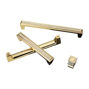 Imagem de CXYFQUUK Puxadores de móveis de diamante de cristal puxadores de gaveta de guarda-roupa armários de cozinha armário cômoda puxador de porta deslizante 2 peças (0 mm)