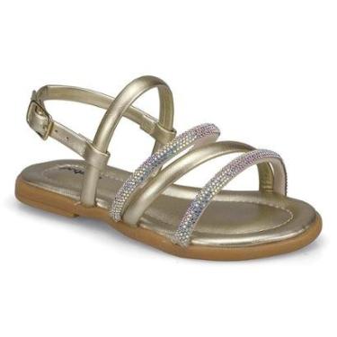 Imagem de Sandália Rasteira Feminina Infantil Brilho Strass-Feminino