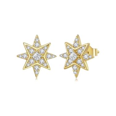 Imagem de GemKing Brincos de cruz Starlight BSE1250, Prata esterlina, Sem Pedra Preciosa