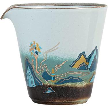 Imagem de U5GAAALPPQ9 Jarra de chá de cerâmica retrô de 200 ml, chahai, copo justo, conjunto de chá de kung fu, decoração