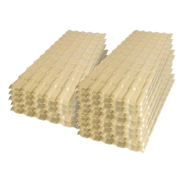 Imagem de Kit Telhas PVC Plan Afort Marfim 2,42x0,88m 6 Ondas - 15 Unidades