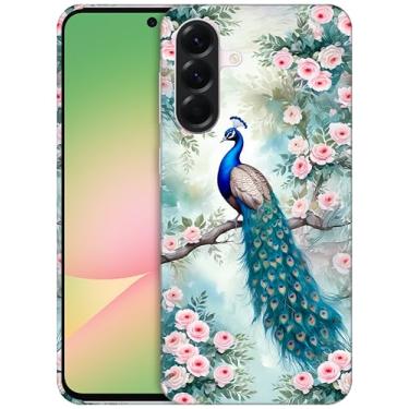 Imagem de GlamCase - Capa com suporte estampado floral pavão para A565G branco