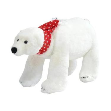 Imagem de Brinquedo De Pelúcia Simulação De Urso Polar Fofo 45/60CM Almofada De 