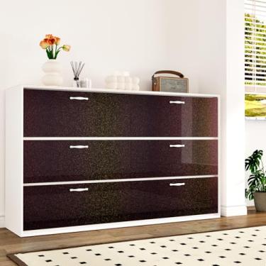 Imagem de Yullpaper Papel de Contato Roxo Brilhante Bancada Papel de Parede Roxo Brilhante Autoadesivo Brilhante Verde Iridescente Papel de Contato para Armários Parede Glitter Papel de Parede Removível 15,7 ×