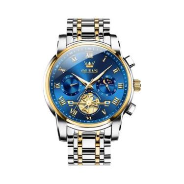 Imagem de Relógio De Quartzo Luxuoso Masculino Em Aço Inoxidável À Prova d'Água 