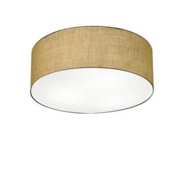 Imagem de Plafon Para Sala de TV Cilíndrico TV-3046 Cúpula Cor Palha - Lustres V