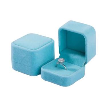 Imagem de Caixa De Anel Em Flanela, Organizador De Joias, Armazenamento Flocado 