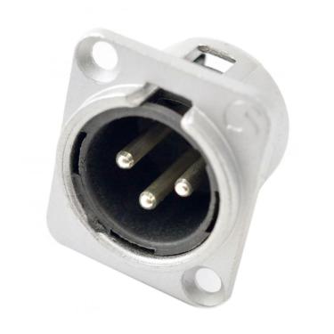 Imagem de Plug Xlr Santo Angelo Canon Painel Macho Niquel