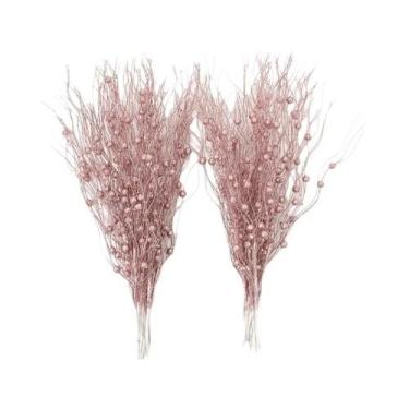 Imagem de Buquê De Frutas Artificiais Com Glitter Para Decoração De Árvore De Na