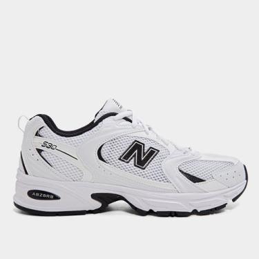 Imagem de Tênis New Balance 530, Branco, Preto, 34