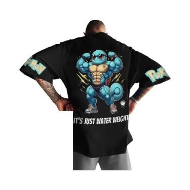Imagem de Camiseta Oversized Unissex Pokemon Para Academia, Moda De Verão Y2K, C
