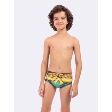 Imagem de Sunga com Proteção Uv 50 Aquaman, Verde, 12, Meninos