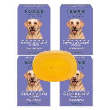Imagem de Kit 4 Sabonete Pet Vegetal de Glicerina em Barra Granado 90g