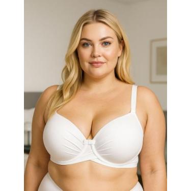 Imagem de Sutiã Plus Size Soutien Reforçado Bojão Cruzado Alça Larga - c7 ALICE,