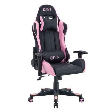 Imagem de Cadeira Giratória Gamer Reclinável Kl3 Preto E Rosa