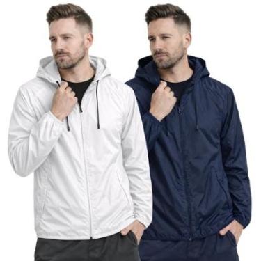 Imagem de Kit 2 Jaquetas Corta Vento Masculina Leve Impermeável Para Academia Corrida Caminhada-Masculino