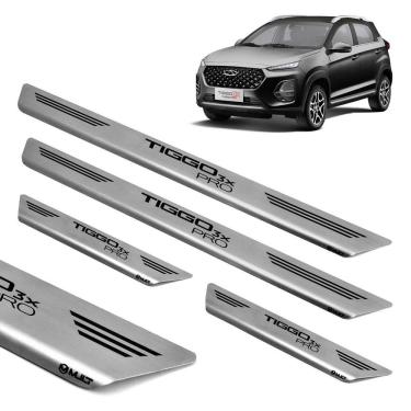 Imagem de Soleira Inox Gravada Laser Mult Tiggo 3X Pro 2023