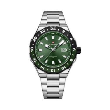 Imagem de Relógio Esportivo De Quartzo NAVIFORCE De Aço Inoxidável Luxuoso Com C