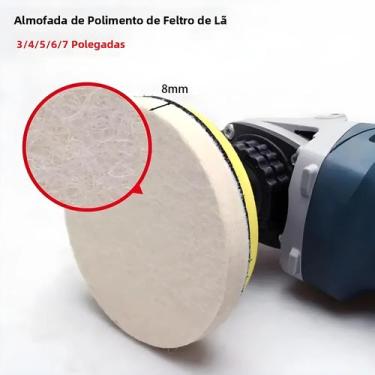 Imagem de Discos De Polimento De Feltro De Lã Abrasivos De 3-7 Polegadas Para Re