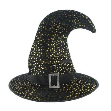 Imagem de Chapéu de festa de Halloween Chapéu colorido de bruxo Magicia - yiweis