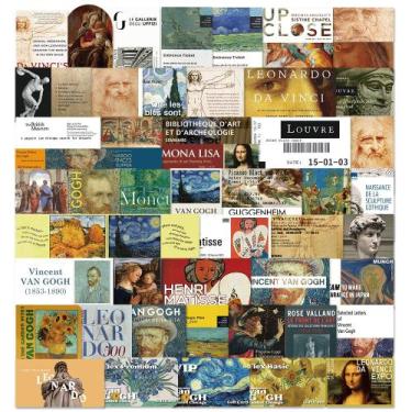 Imagem de Adesivos: 50 unidades/lote, ingressos para museus de arte mundiais Da 